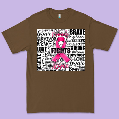 Breast Cancer Nobody Fights Alone Premium Tee Designed By Jahusdesignshop