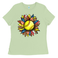 Matcha softball sunflower Ladies Tee - HRA Design Shop
