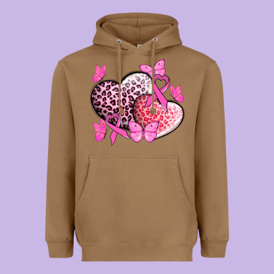 Cancer Hearts Cancer Awaneress Heavyweight Hoodie Designed By Howdyjamesfarm