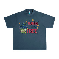 Midnight Navy wild and free Urban Heavy Tee - MaliasSmallBusiness