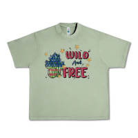 Oil Green wild and free Urban Heavy Tee - MaliasSmallBusiness