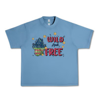 Pebble Blue wild and free Urban Heavy Tee - MaliasSmallBusiness