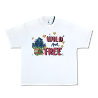 White wild and free Urban Heavy Tee - MaliasSmallBusiness
