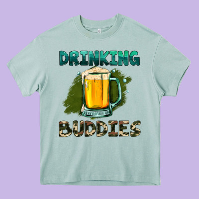 Drinking Buddies With Beer Heavy Core Tee Designed By Hra Design Shop