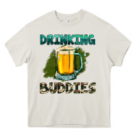 Cream drinking buddies with beer Heavy Core Tee - HRA Design Shop