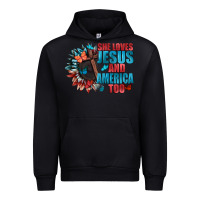 Black She love Jesus and America too Urban Hoodie - FaDigitalArtStudio