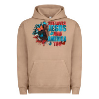 Pigment Burro She love Jesus and America too Urban Hoodie - FaDigitalArtStudio