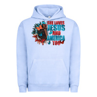 Pigment Grape Ice She love Jesus and America too Urban Hoodie - FaDigitalArtStudio