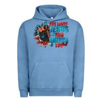 Pigment Pebble Blue She love Jesus and America too Urban Hoodie - FaDigitalArtStudio