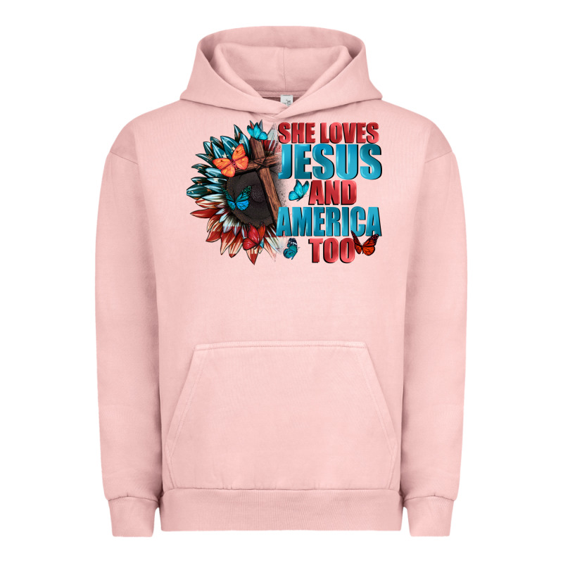 She Love Jesus And America Too Urban Hoodie by FaDigitalArtStudio | Teevron