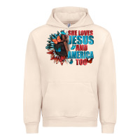Sandshell She love Jesus and America too Urban Hoodie - FaDigitalArtStudio