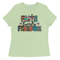 Matcha faith family freedom Ladies Tee - CowhideDigitalArt