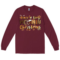 Burgundy have a very melanin christmas Long Sleeve Tee - MaliasSmallBusiness