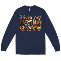 Navy have a very melanin christmas Long Sleeve Tee - MaliasSmallBusiness