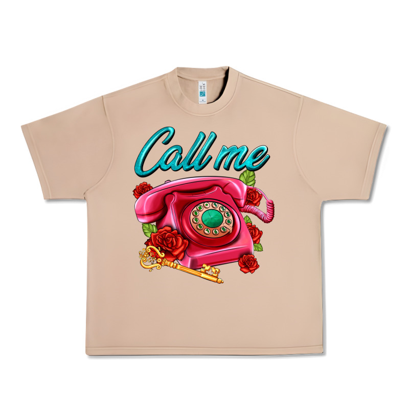 Call Me Roses And Pink Telephone Urban Heavy Tee by AdoDesignShop | Teevron