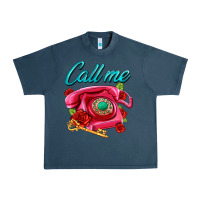 Midnight Navy call me roses and pink telephone Urban Heavy Tee - AdoDesignShop