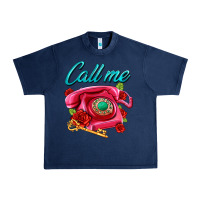Navy call me roses and pink telephone Urban Heavy Tee - AdoDesignShop