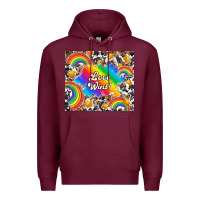 Burgundy love wins Premium Hoodie - TumblerDesignByShophia