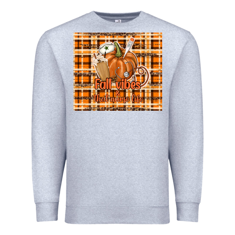 Fall Vibes And That Nurse Life Premium Sweatshirt by TumblerDesignByShophia | Teevron