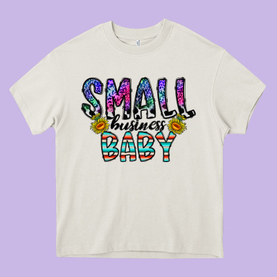 Small Business Baby Heavy Core Tee Designed By Cowhidedigitalart