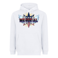 White happy memorial day Heavyweight Hoodie - HowdyJamesFarm