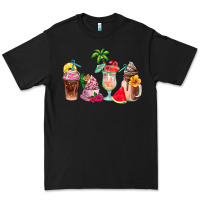 Black summer coffee cups Premium Tee - AdoDesignShop