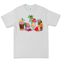 Dove Grey summer coffee cups Premium Tee - AdoDesignShop