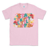 Bubblegum Pink stay trippy little hippie Classic Tee - MaliasSmallBusiness
