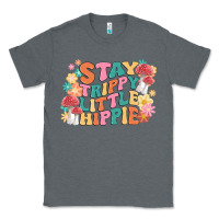 Charcoal Heather stay trippy little hippie Classic Tee - MaliasSmallBusiness