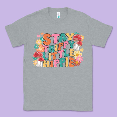 Stay Trippy Little Hippie Classic Tee Designed By Maliassmallbusiness