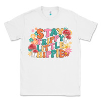 White stay trippy little hippie Classic Tee - MaliasSmallBusiness