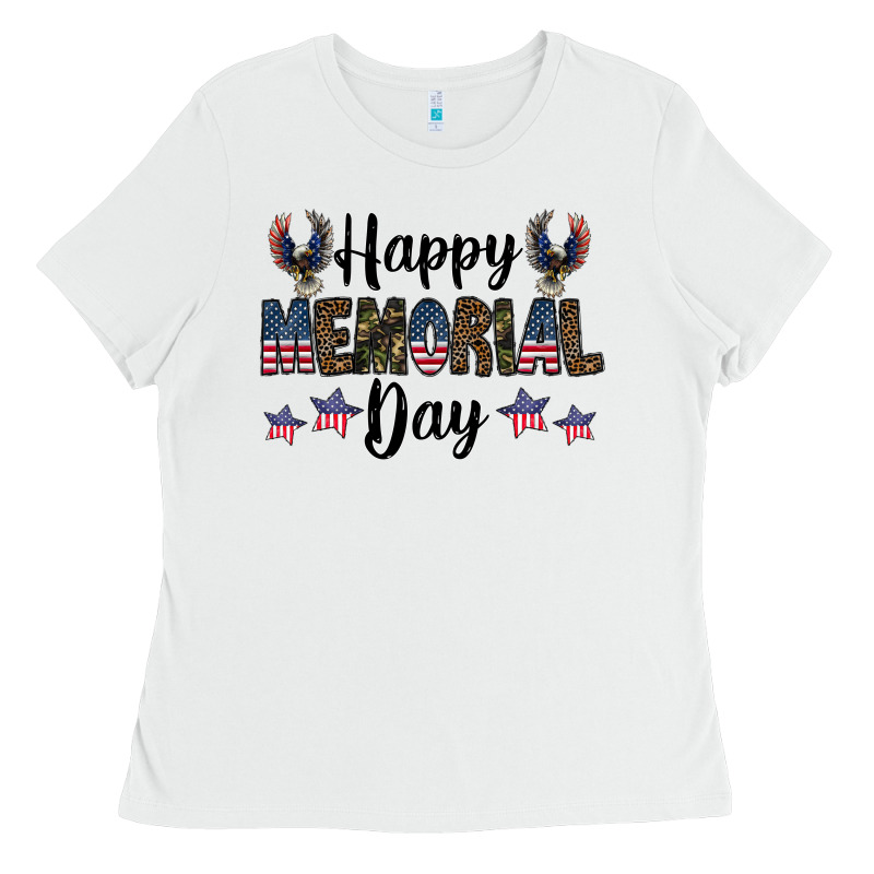 Happy Memorial Day Ladies Tee by CowhideDigitalArt | Teevron