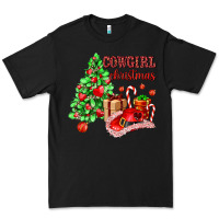 Black Cowgirl Christmas Premium Tee - AdoDesignShop