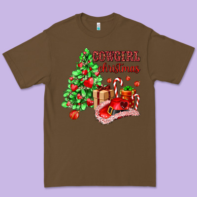 Cowgirl Christmas Premium Tee Designed By Adodesignshop