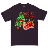 Plum Cowgirl Christmas Premium Tee - AdoDesignShop