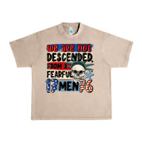 French Oak we are not descended from a fearful me Urban Heavy Tee - MaliasSmallBusiness