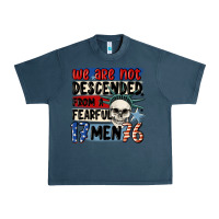Midnight Navy we are not descended from a fearful me Urban Heavy Tee - MaliasSmallBusiness