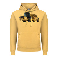 Vintage Mustard Wheel Tractor Scraper Vintage Hoodie - LillyAllenDesigns