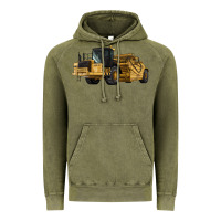 Vintage Olive Wheel Tractor Scraper Vintage Hoodie - LillyAllenDesigns