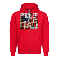 Red Soccer Dad Zipper Hoodie - Bettercallsaul