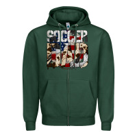 Sports Green Soccer Dad Zipper Hoodie - Bettercallsaul