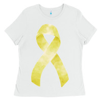 White sarcoma or bone cancer ribbon Ladies Tee - FaDigitalArtStudio