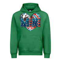 Emerald American mini heart 4th of july Urban Hoodie - FaDigitalArtStudio