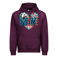 Mauve Wine American mini heart 4th of july Urban Hoodie - FaDigitalArtStudio