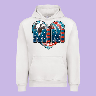 American Mini Heart 4th Of July Urban Hoodie Designed By Fadigitalartstudio