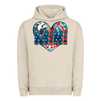 Pigment French Oak American mini heart 4th of july Urban Hoodie - FaDigitalArtStudio