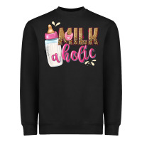 Black milkaholic girls Heavyweight Sweatshirt - NancyCooperArtShop