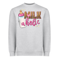 Heather Grey milkaholic girls Heavyweight Sweatshirt - NancyCooperArtShop