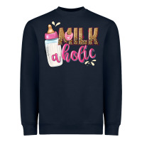 Navy milkaholic girls Heavyweight Sweatshirt - NancyCooperArtShop