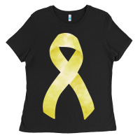 Black sarcoma or bone cancer ribbon Ladies Tee - FaDigitalArtStudio
